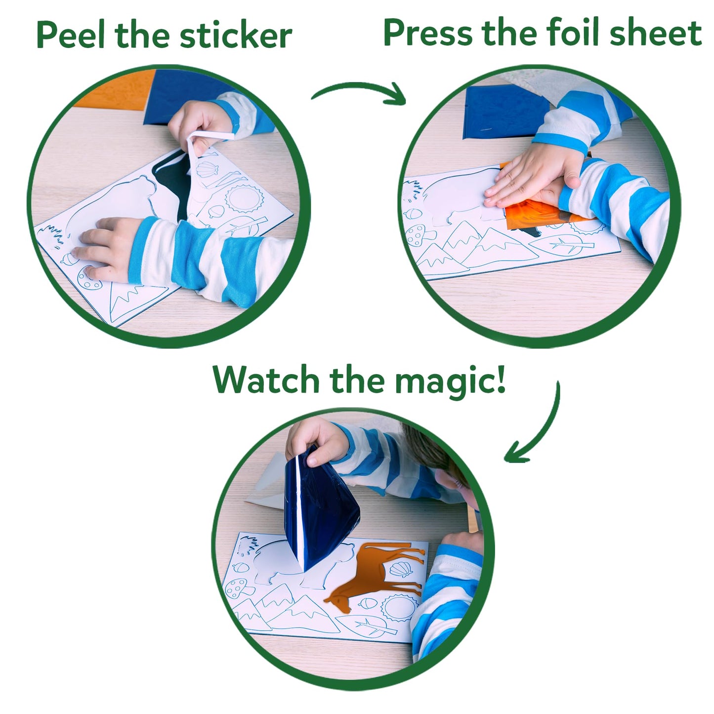 Skillmatics Foil Fun - Mess-Free Animal Art Kit for Kids