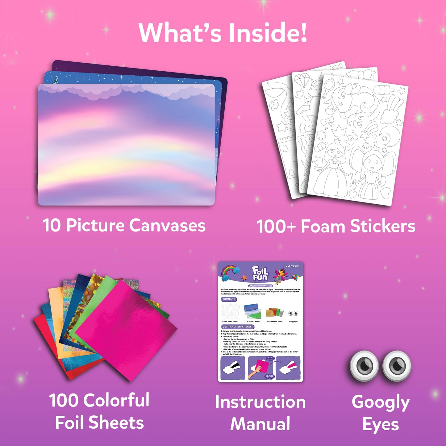 Skillmatics Foil Fun: Unicorns & Princesses Mess-Free Art Kit for Kids