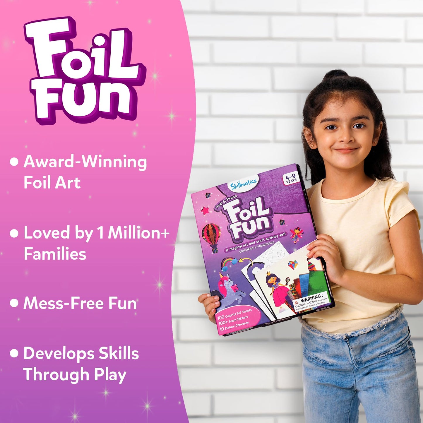 Skillmatics Foil Fun: Unicorns & Princesses Mess-Free Art Kit for Kids