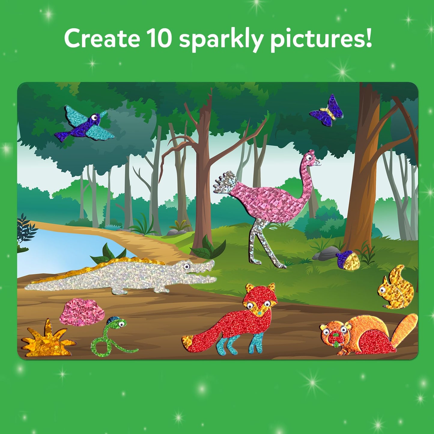 Skillmatics Foil Fun - Mess-Free Animal Art Kit for Kids