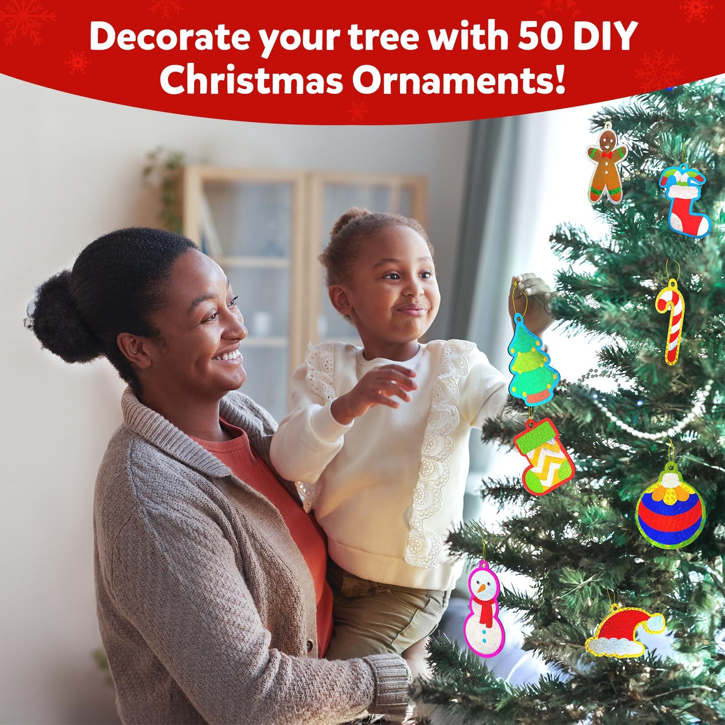 Skillmatics Foil Fun Christmas Ornaments Kit – Mess-Free Holiday Craft for Kids (Ages 4+)