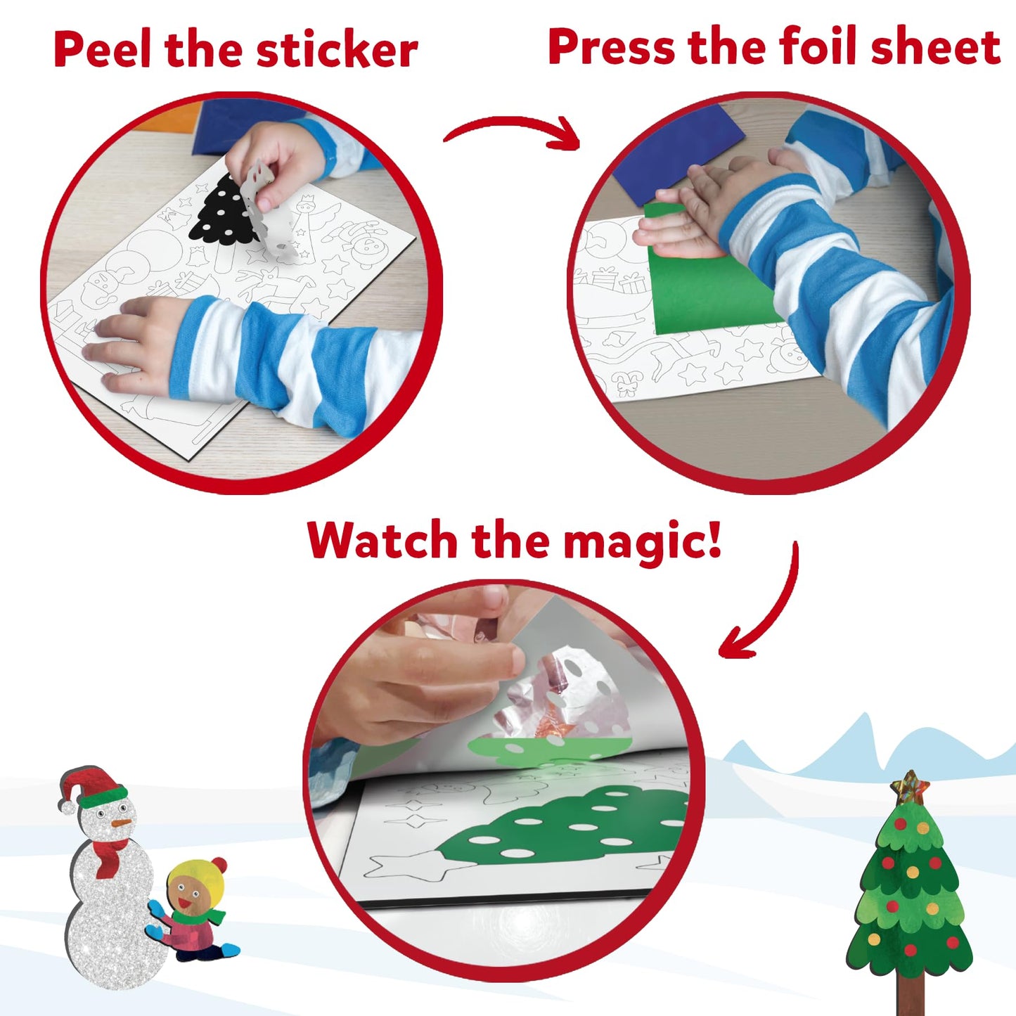 Skillmatics Foil Fun - Holiday Magic No-Mess Art Kit for Kids (Ages 4-9)