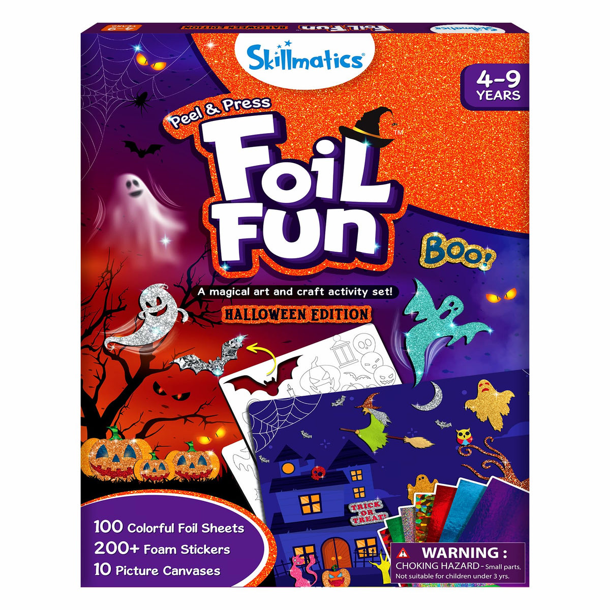Skillmatics Foil Fun Halloween Kit – Mess-Free Kids Art & Party Craft