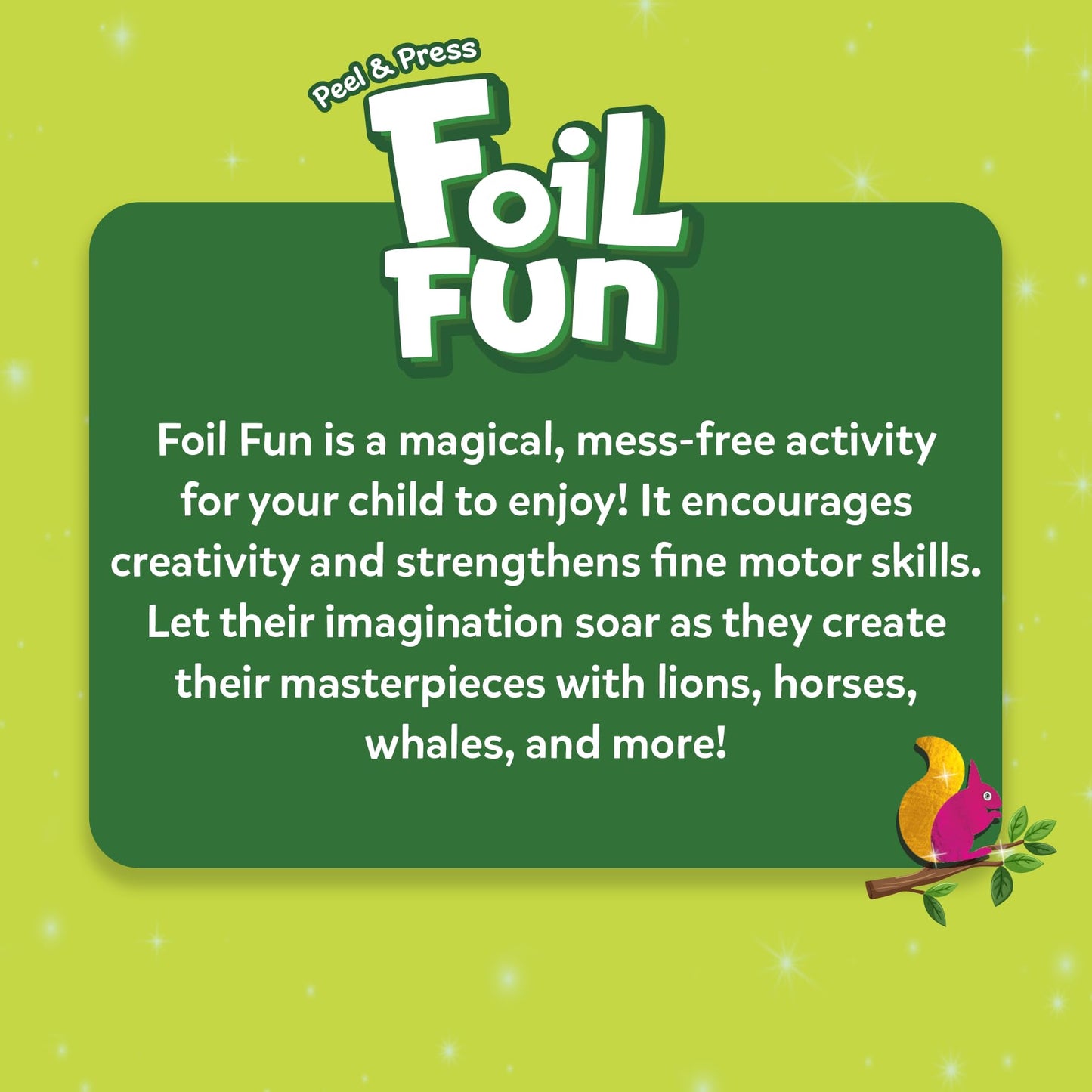 Skillmatics Foil Fun Animals Mega Pack – Mess-Free Kids Craft Kit for Ages 4–9