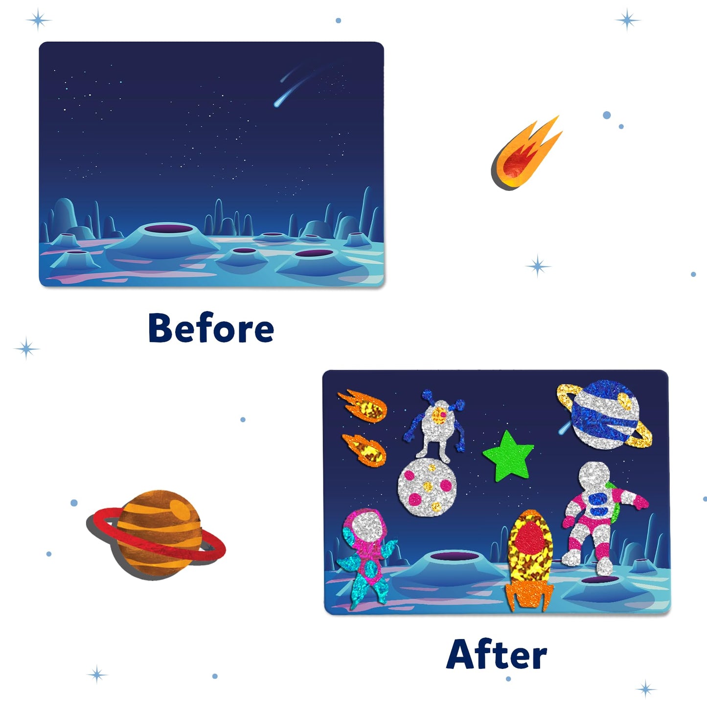 Skillmatics Foil Fun Space – Mess-Free Foil Art Kit for Kids (Ages 4–9)