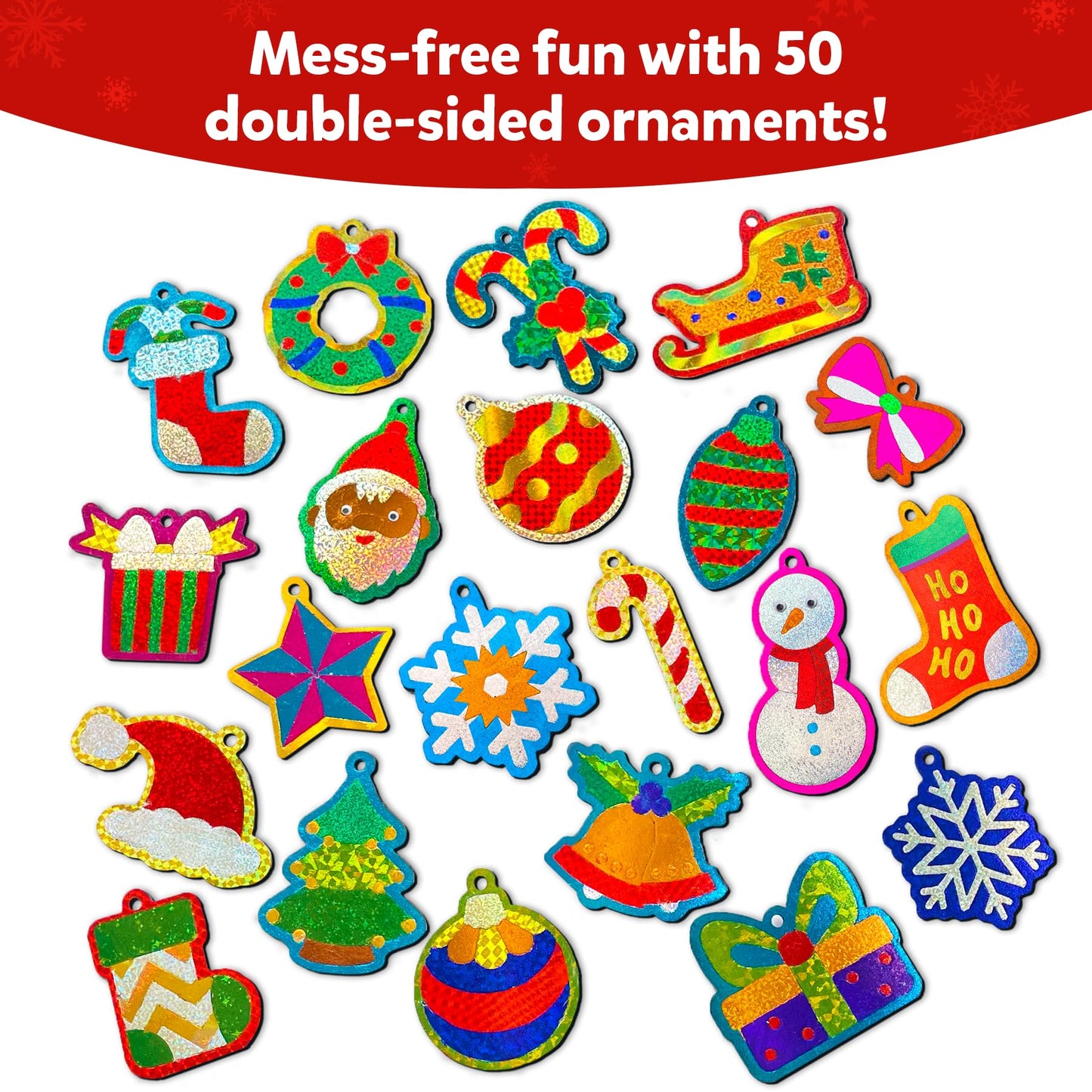 Skillmatics Foil Fun Christmas Ornaments Kit – Mess-Free Holiday Craft for Kids (Ages 4+)