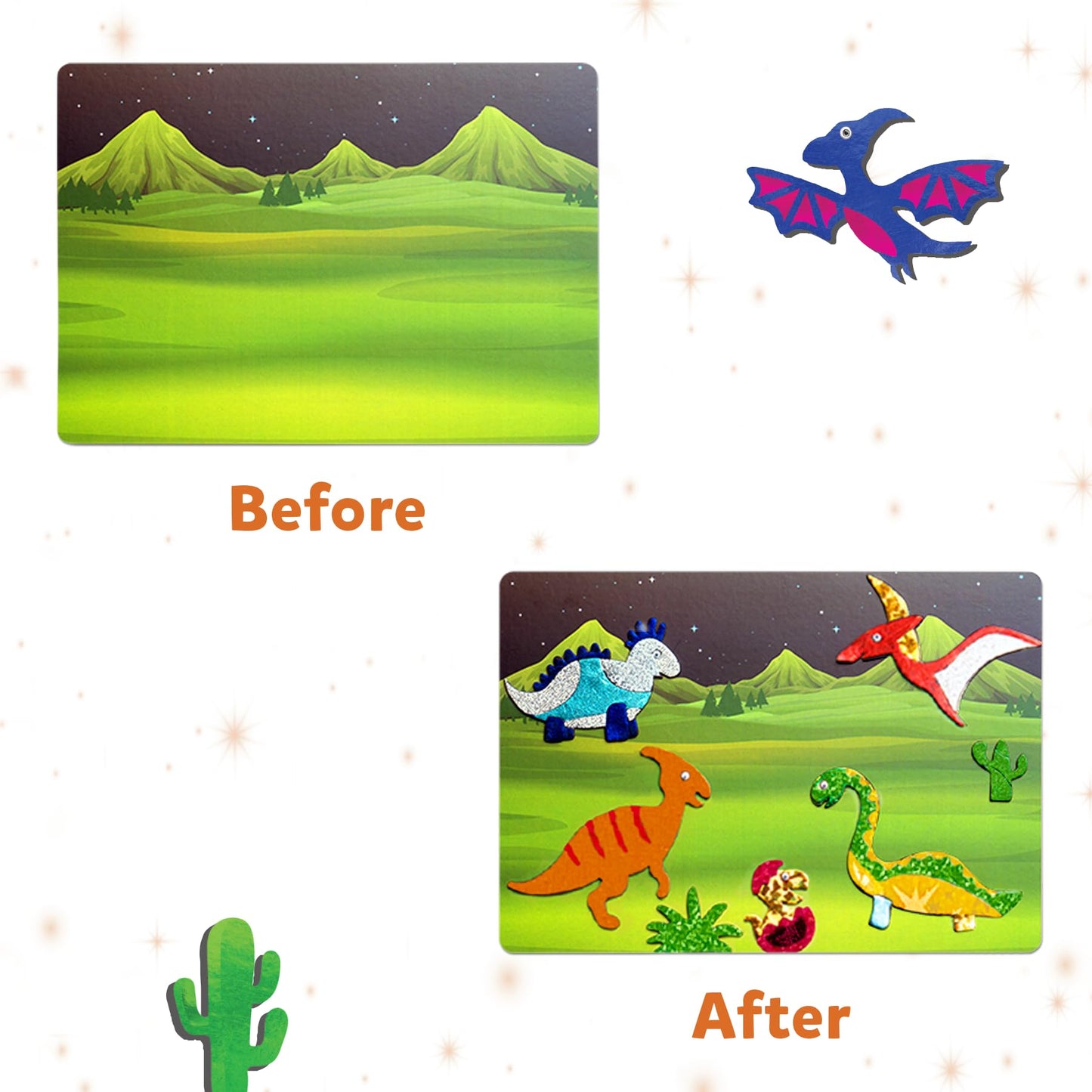 Skillmatics Foil Fun Dinosaurs - No Mess Art Kit for Kids 4-9