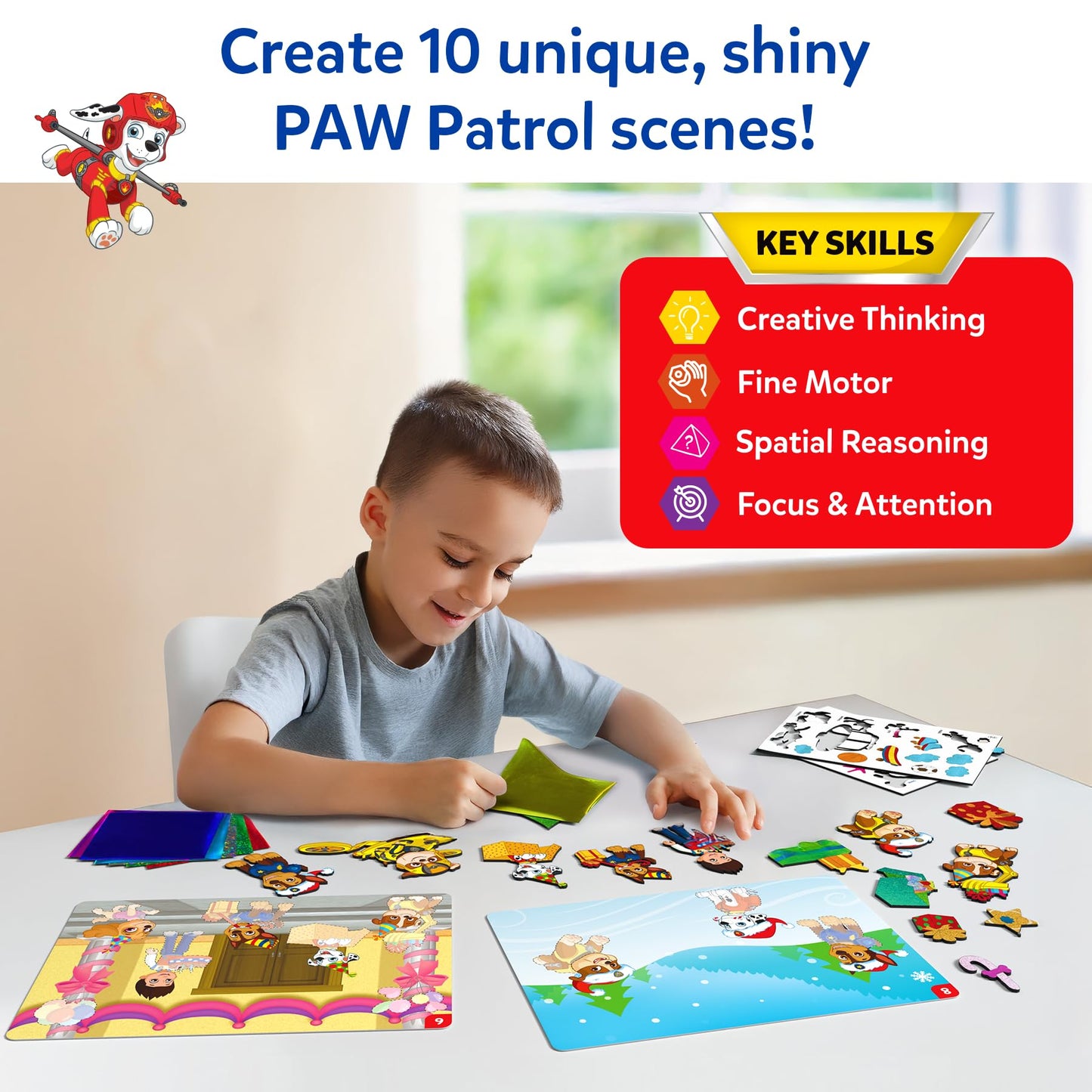 Skillmatics Foil Fun PAW Patrol Mess-Free Craft Kit for Kids