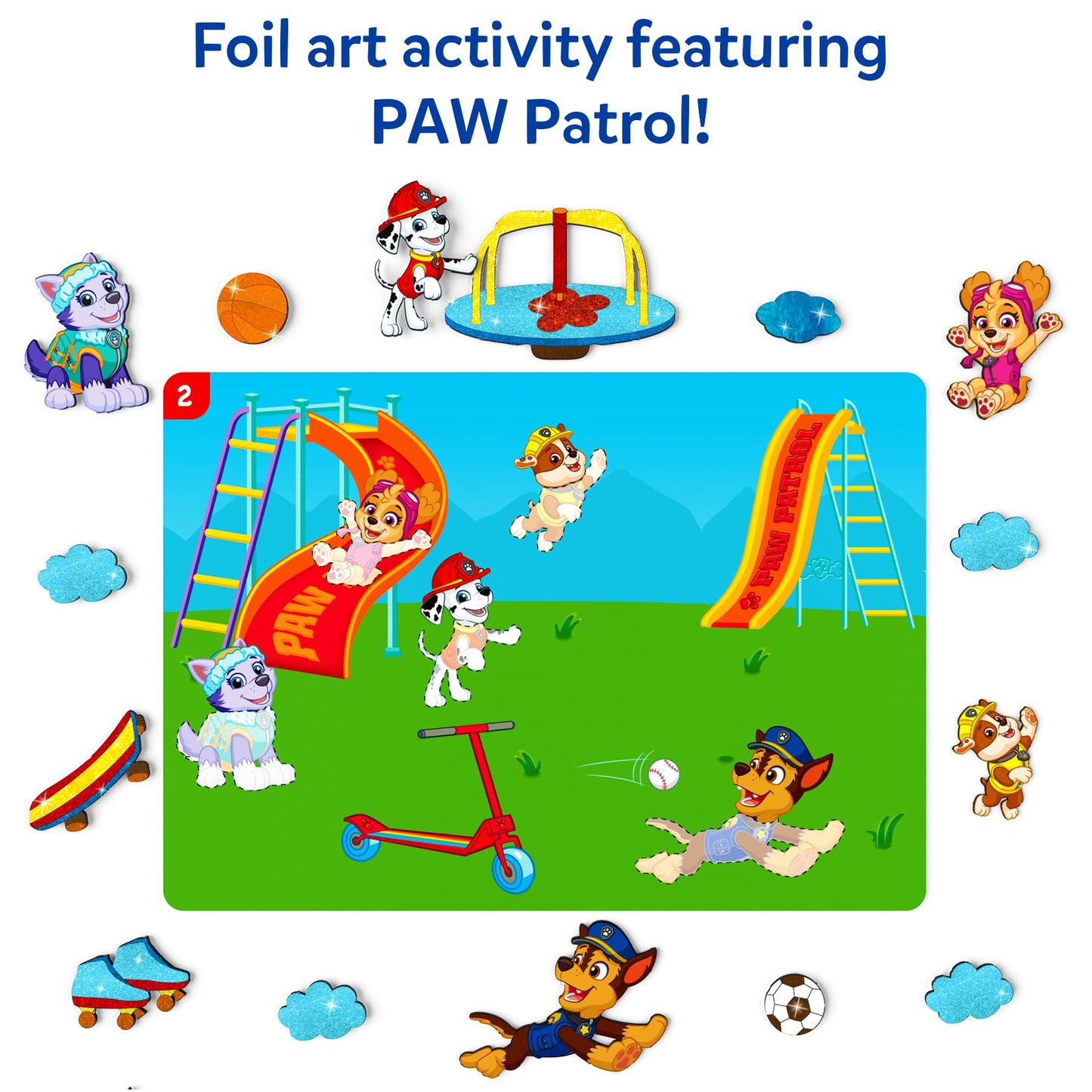 Skillmatics Foil Fun PAW Patrol Mess-Free Craft Kit for Kids