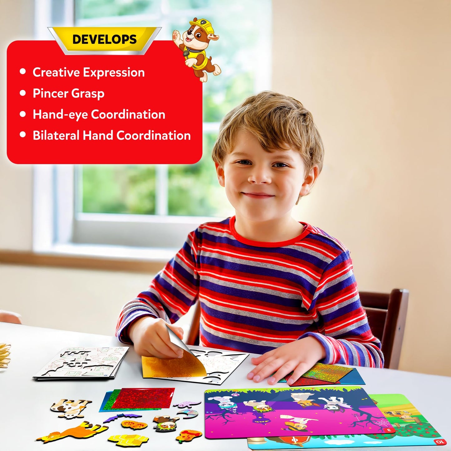 Skillmatics Foil Fun PAW Patrol Mess-Free Craft Kit for Kids
