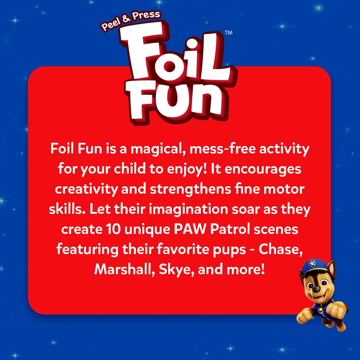 Skillmatics Foil Fun PAW Patrol Mess-Free Craft Kit for Kids