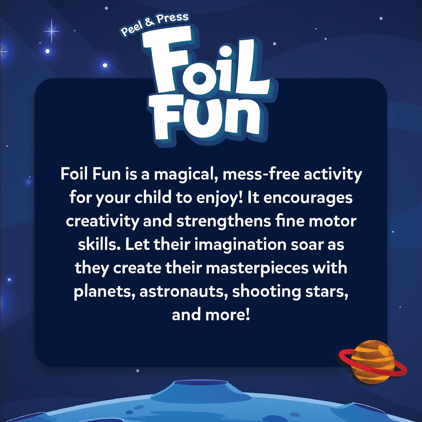 Skillmatics Foil Fun Space – Mess-Free Foil Art Kit for Kids (Ages 4–9)