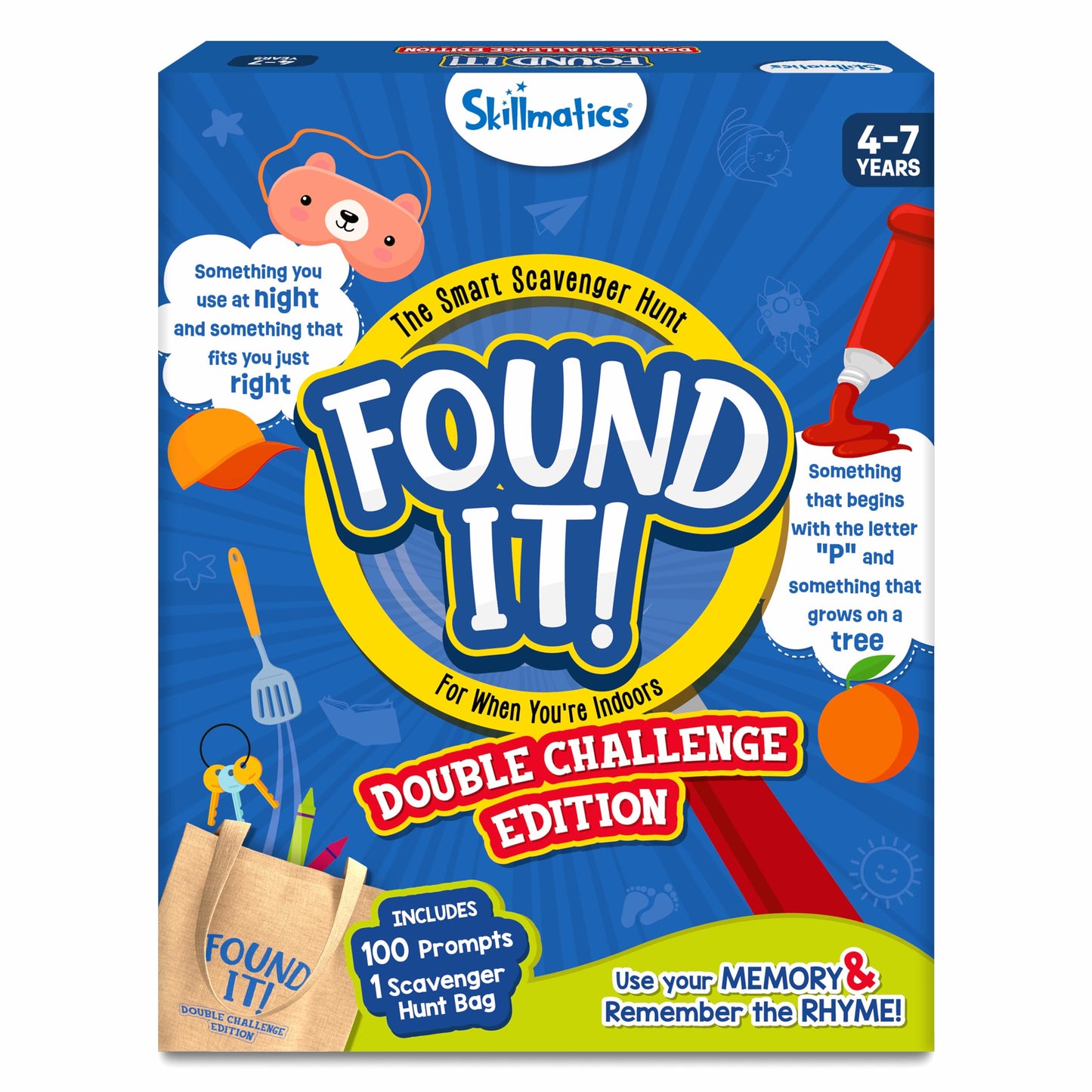 Skillmatics Found It Double Challenge: Indoor Scavenger Hunt Card Game for Kids Aged 4–7