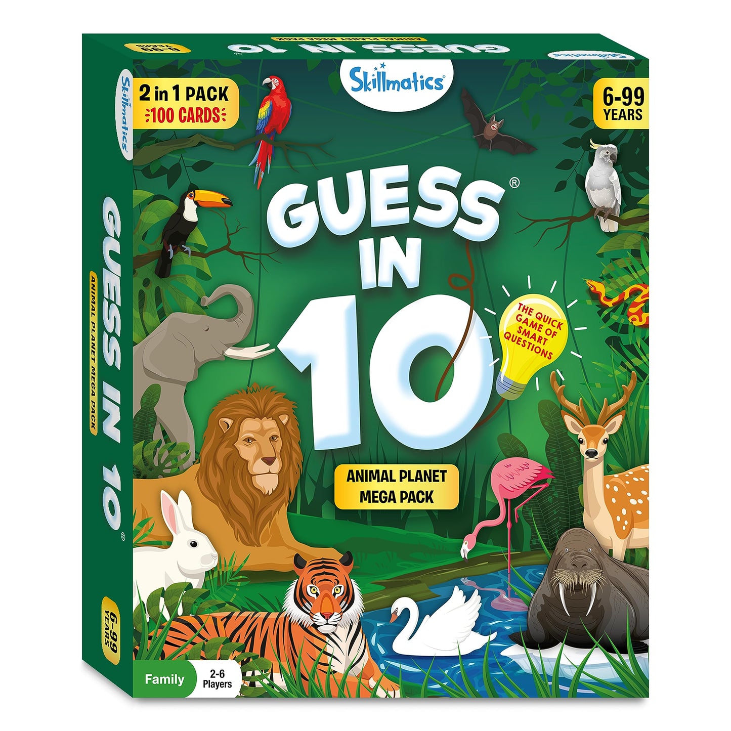 Skillmatics Guess in 10 Animals Megapack – Animal Guessing Card Game for Kids & Family
