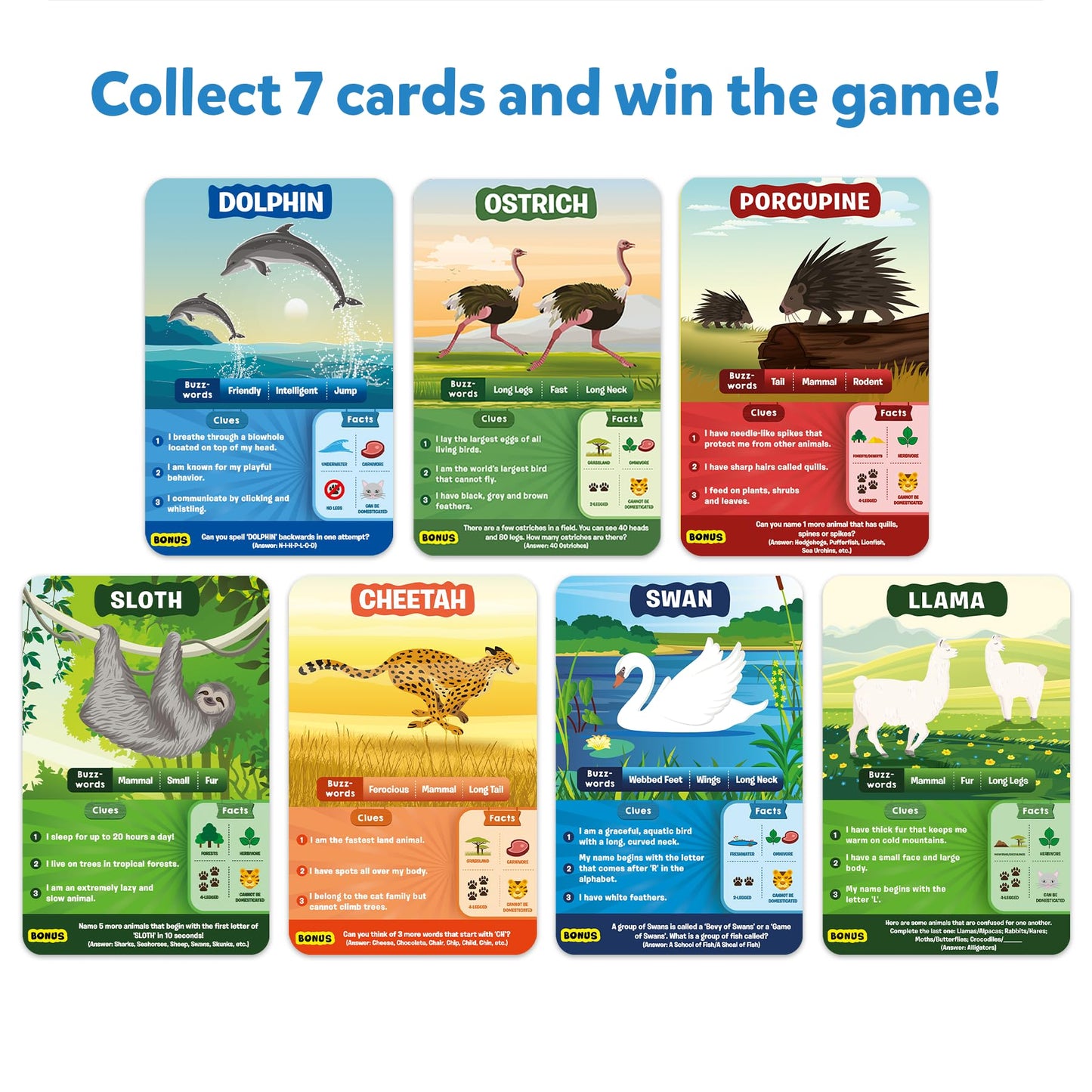 Skillmatics Guess in 10 Animals Megapack – Animal Guessing Card Game for Kids & Family