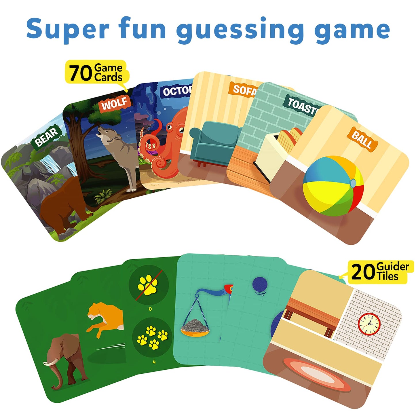 Skillmatics Guess in 10 Junior: Animals & Inside My House Combo – Quick, Educational Card Game for Ages 3-6
