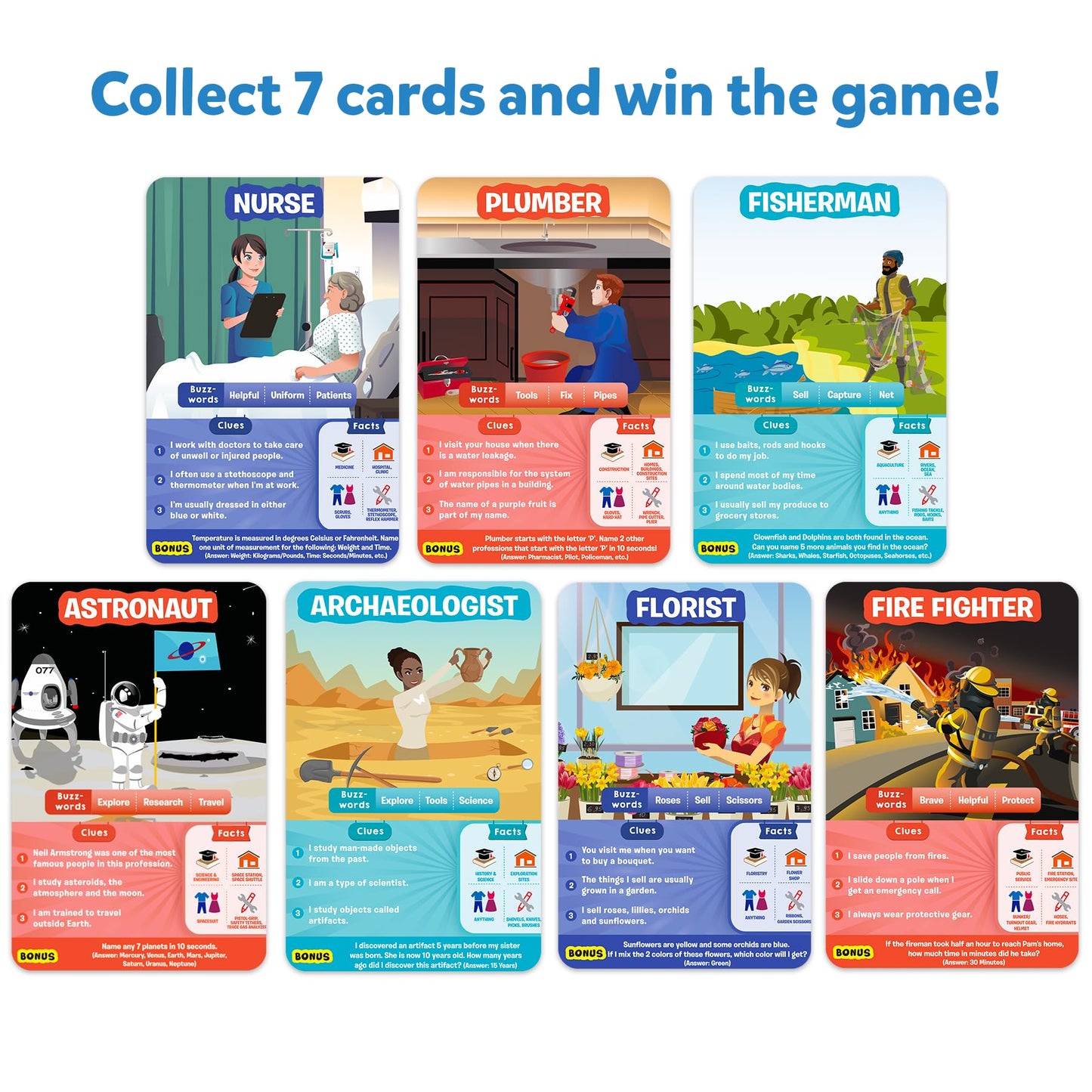 Skillmatics Guess in 10 Professions – Family Card Game for Kids 6+, Educational & Fun