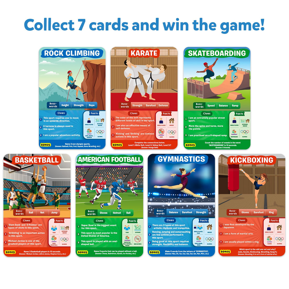 Skillmatics Guess in 10 Sports — Family Card Game for Ages 6+