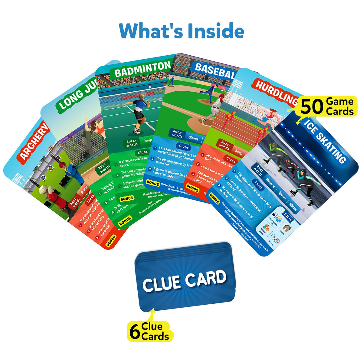 Skillmatics Guess in 10 Sports — Family Card Game for Ages 6+