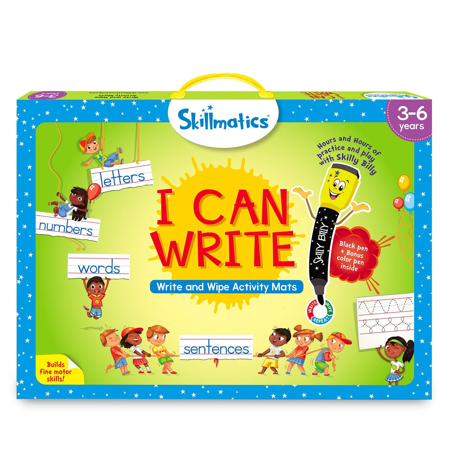 Skillmatics I Can Write – Reusable Preschool Learning Mats, Dry-Erase Pens & Certificate (Ages 3–6)