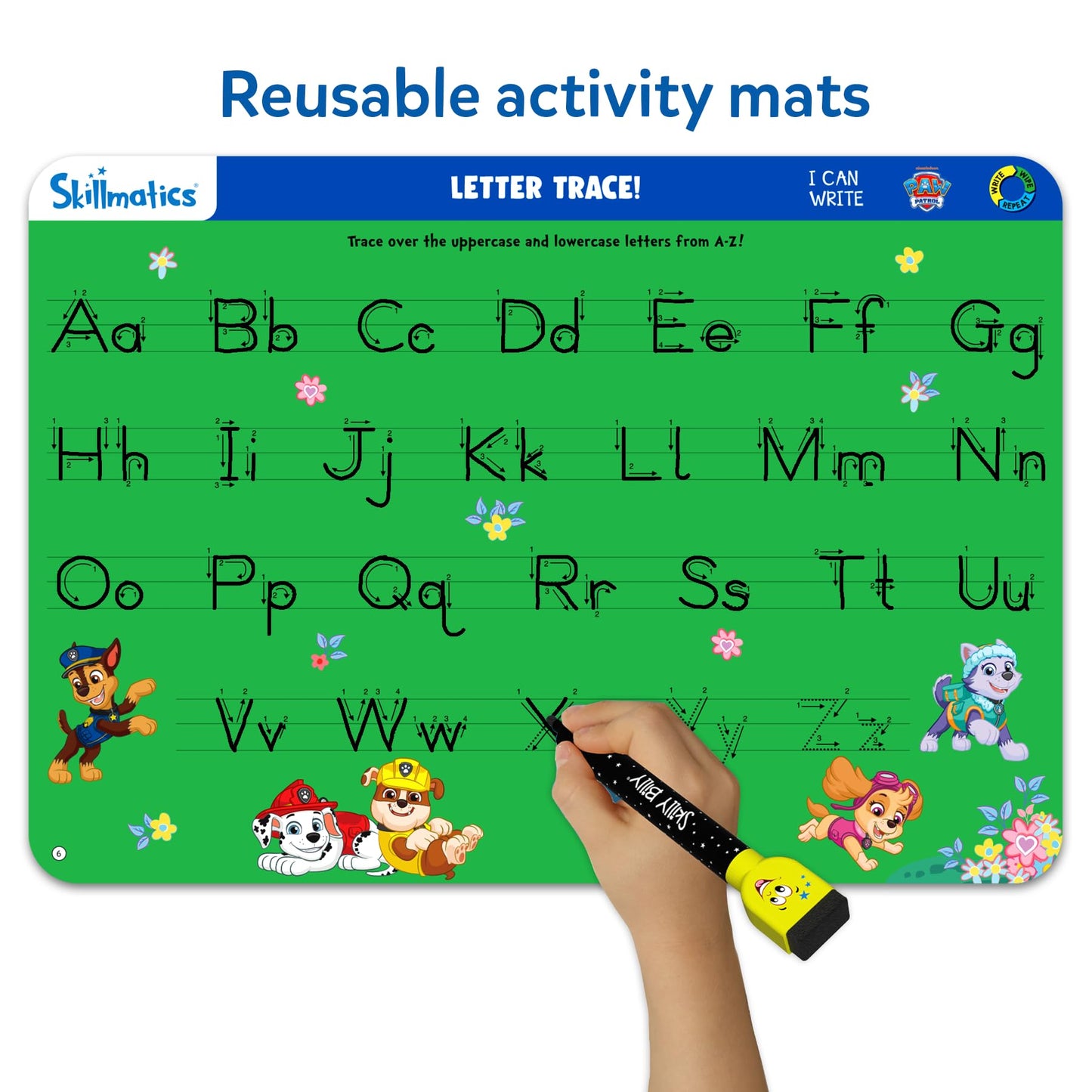 Skillmatics I Can Write PAW Patrol – Reusable Preschool Learning Mats