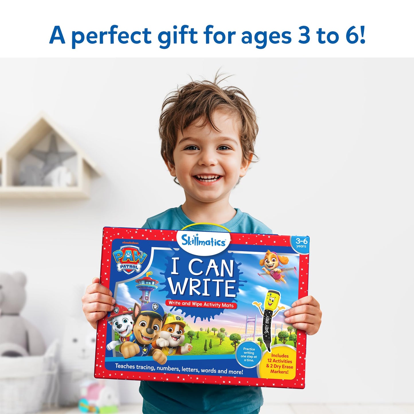 Skillmatics I Can Write PAW Patrol – Reusable Preschool Learning Mats