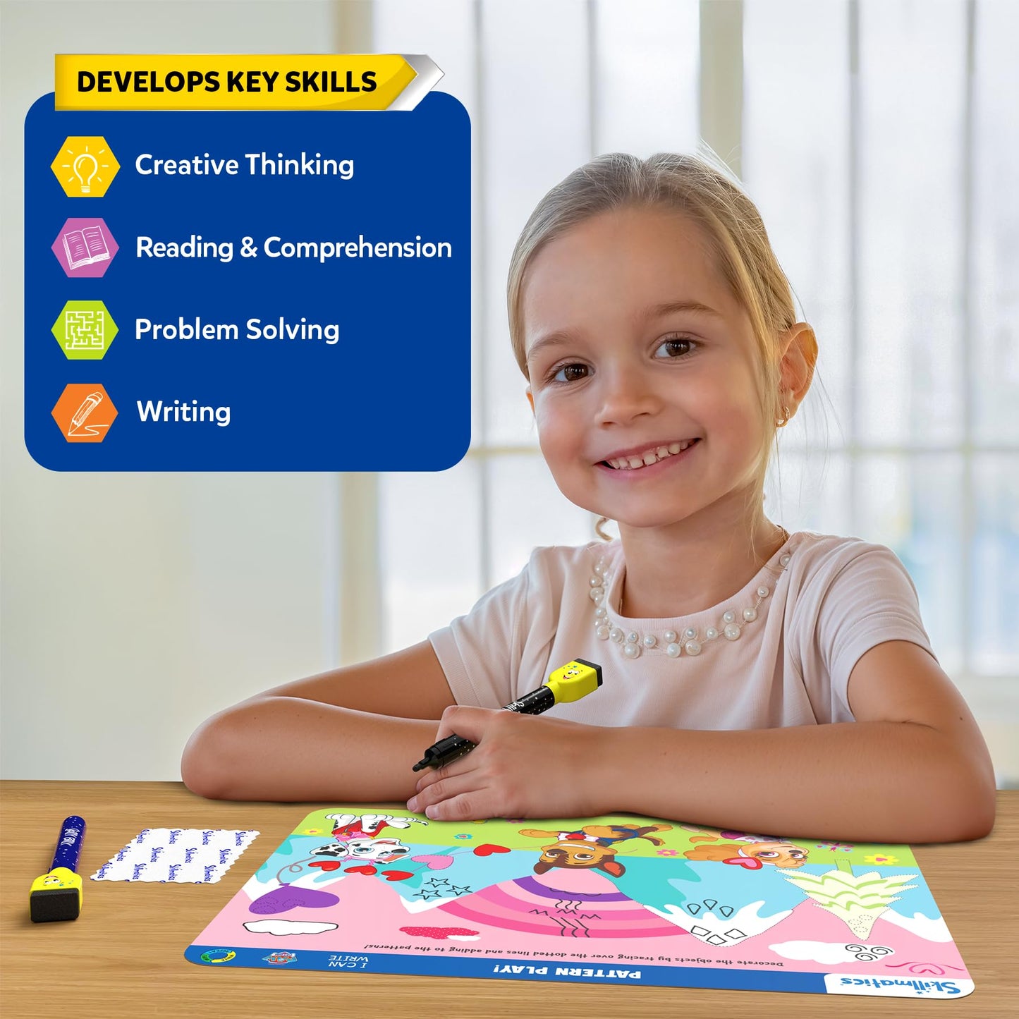Skillmatics I Can Write PAW Patrol – Reusable Preschool Learning Mats