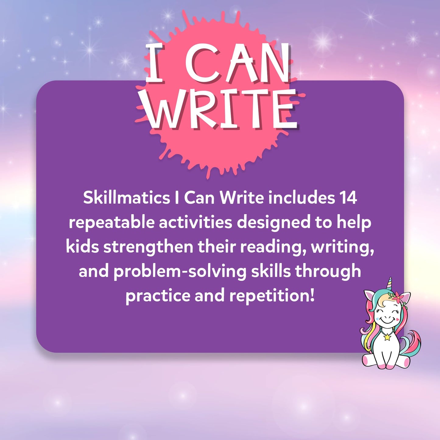 Skillmatics I Can Write Unicorns - Reusable Learning Mats for Ages 3-6