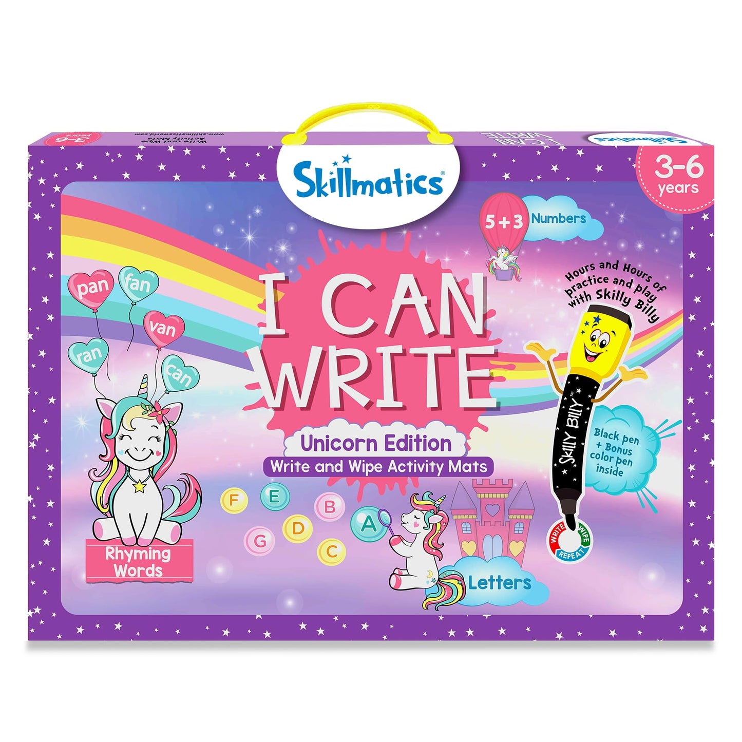 Skillmatics I Can Write Unicorns - Reusable Learning Mats for Ages 3-6