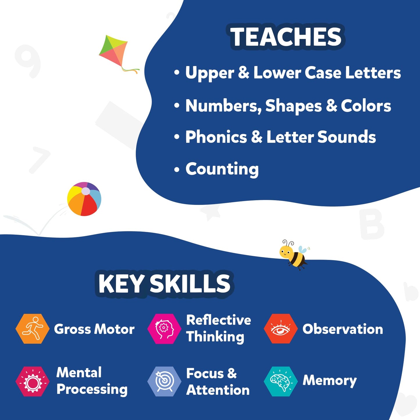 Skillmatics Jump & Learn Cards for Toddlers – Letters, Numbers, Shapes & Colors (Ages 2-5)