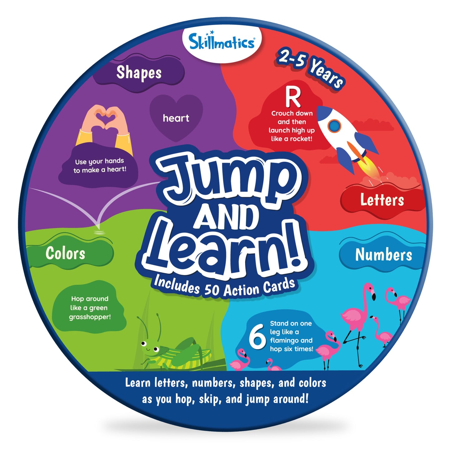 Skillmatics Jump & Learn Cards for Toddlers – Letters, Numbers, Shapes & Colors (Ages 2-5)