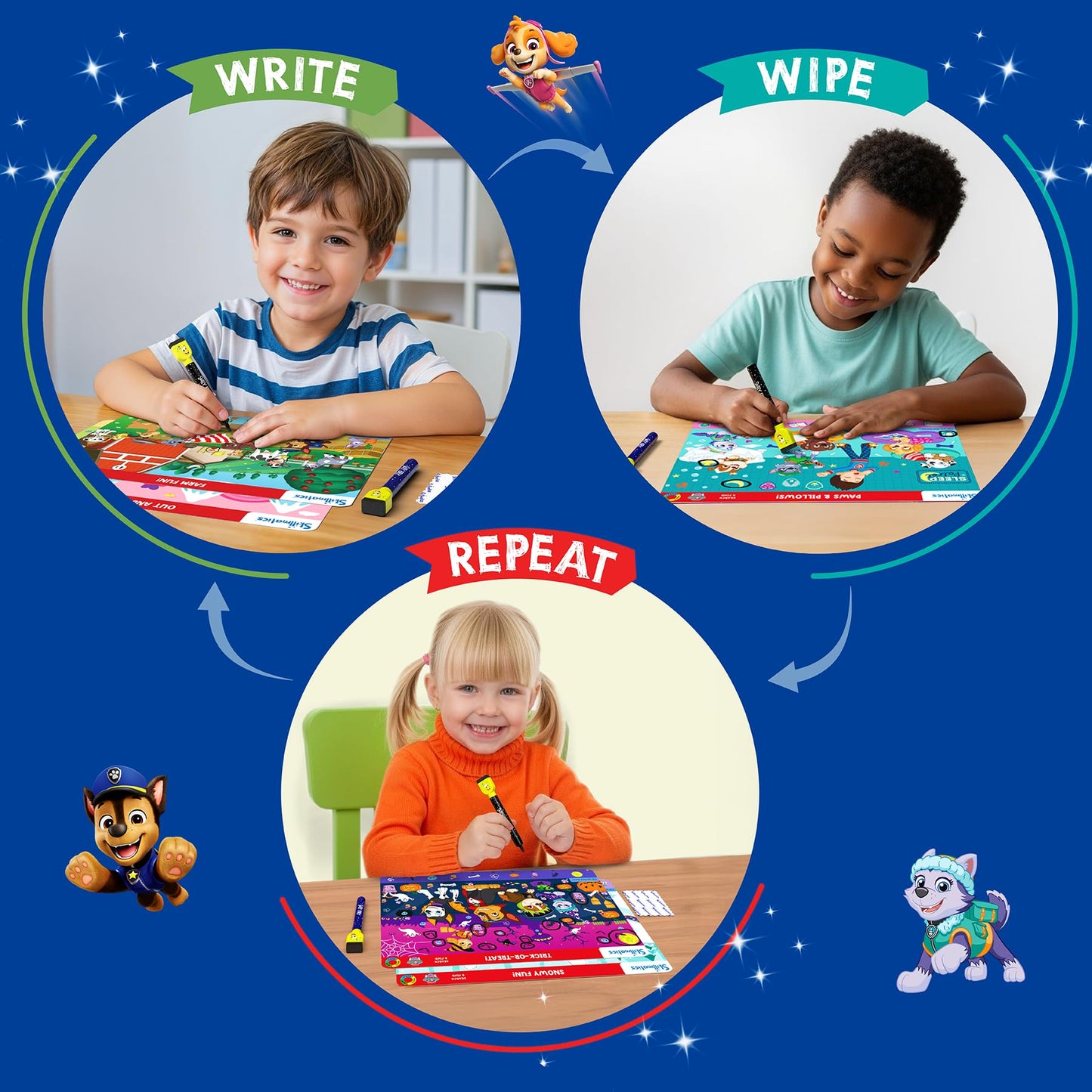 Skillmatics PAW Patrol Search and Find: Reusable Preschool Learning Mats for Ages 3-6