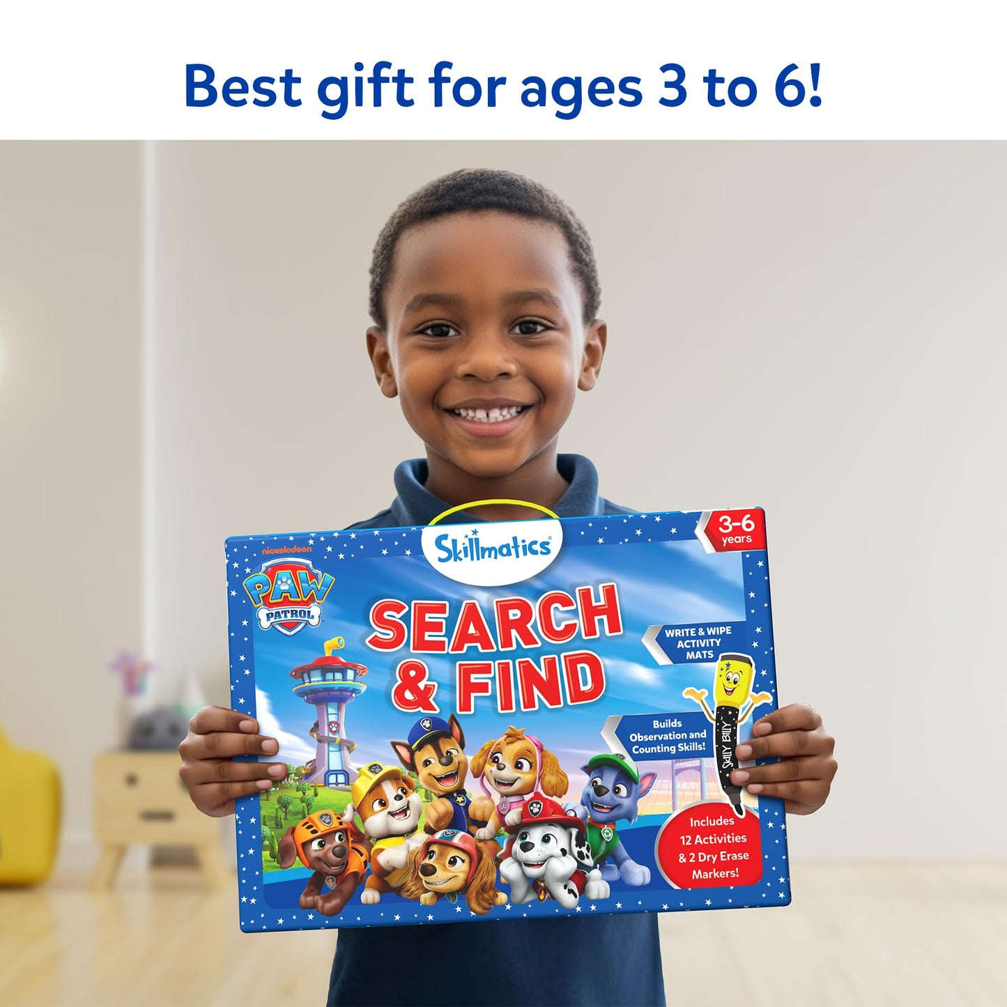 Skillmatics PAW Patrol Search and Find: Reusable Preschool Learning Mats for Ages 3-6