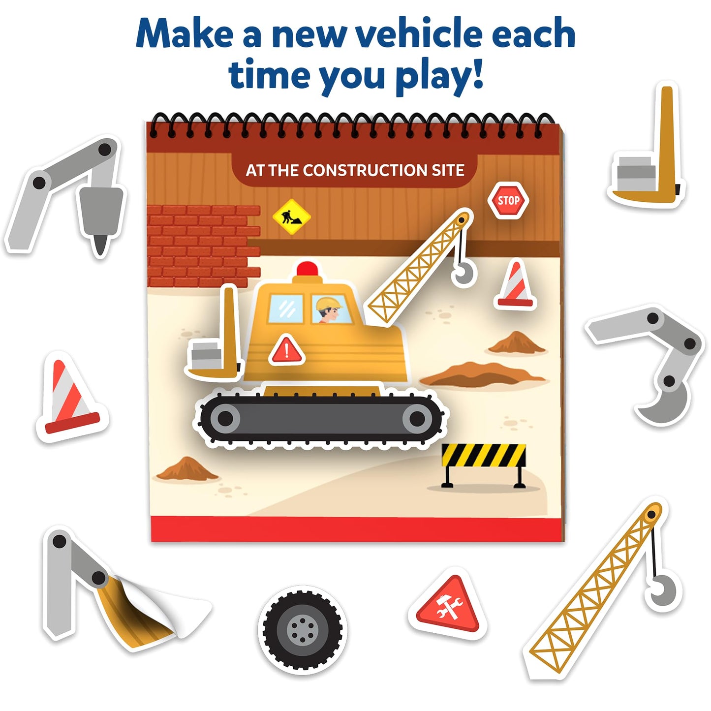 Skillmatics Peelies Reusable Sticker Activity Book | 100+ Reusable Stickers | Mess-Free Creative Play for Kids Aged 3–7