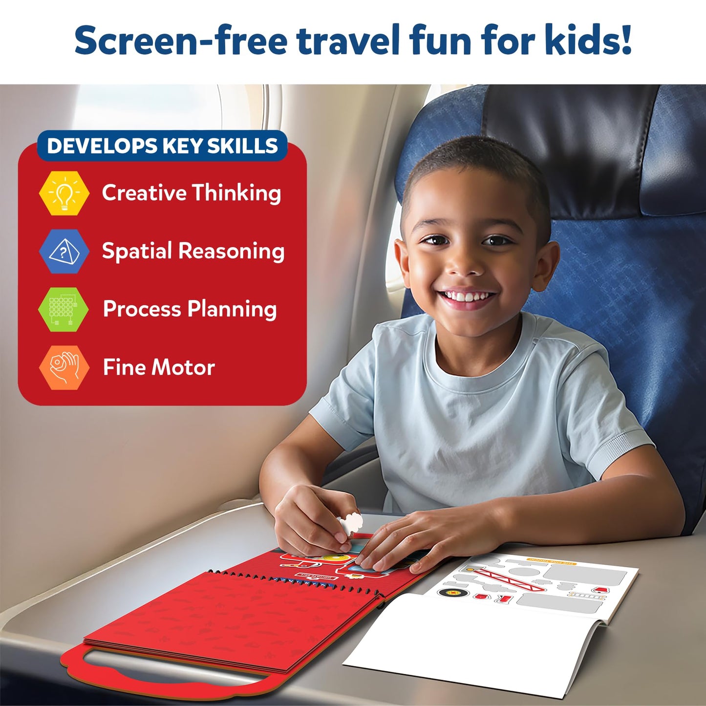 Skillmatics Peelies Reusable Sticker Activity Book | 100+ Reusable Stickers | Mess-Free Creative Play for Kids Aged 3–7
