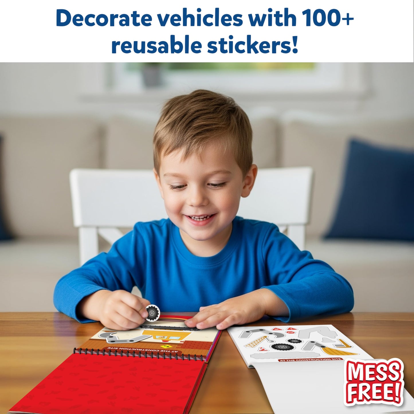 Skillmatics Peelies Reusable Sticker Activity Book | 100+ Reusable Stickers | Mess-Free Creative Play for Kids Aged 3–7