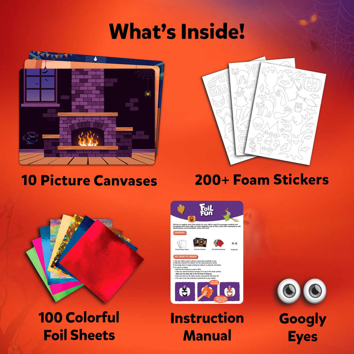 Skillmatics Foil Fun Halloween Kit – Mess-Free Kids Art & Party Craft