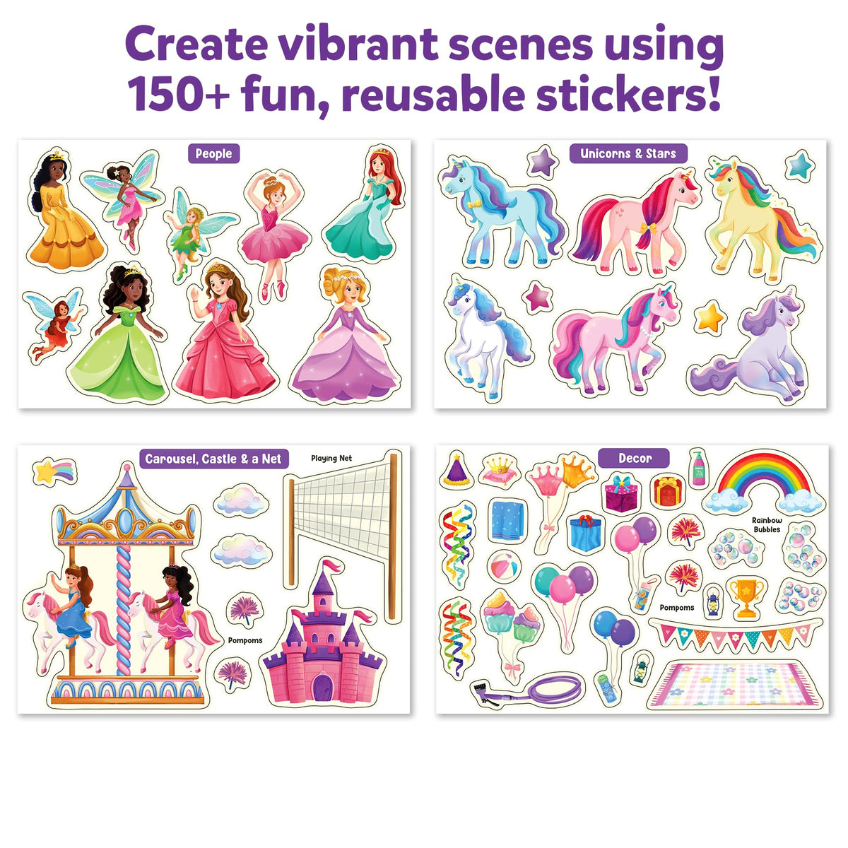 Skillmatics Creative Storytelling Kit – 150+ Reusable Stickers for Imaginative Play (Ages 3–7)