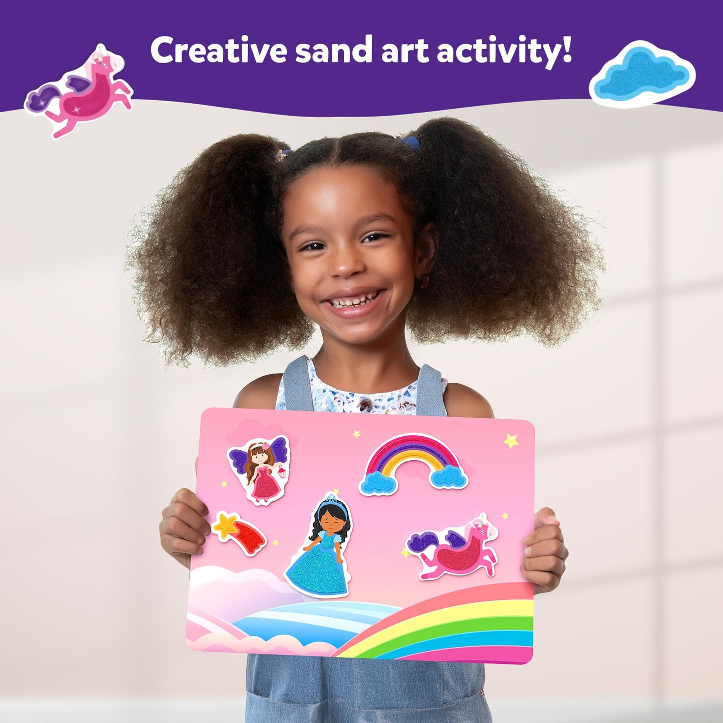 Skillmatics Sand Art Activity Kit – Mess-Controlled Unicorn & Princess