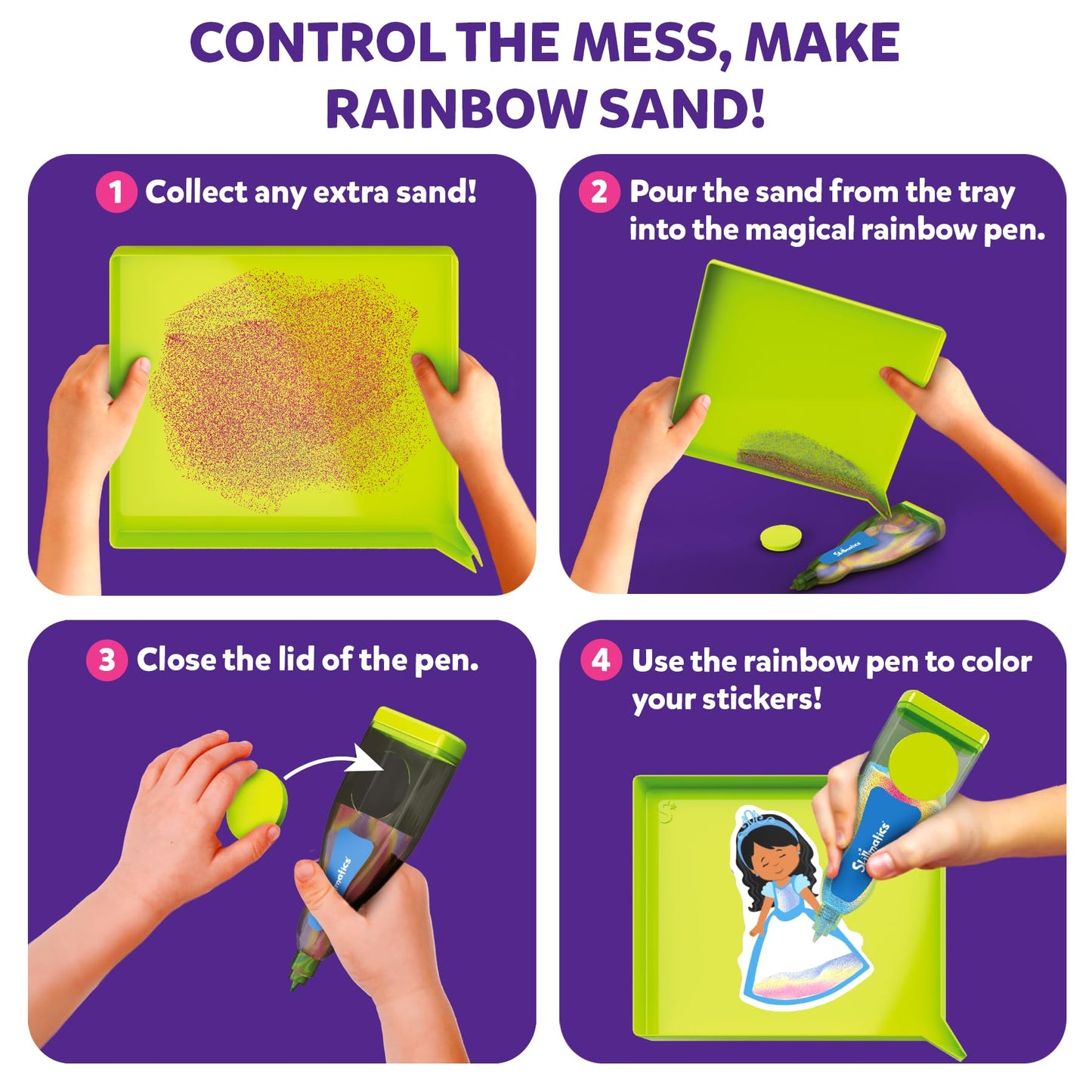 Skillmatics Sand Art Activity Kit – Mess-Controlled Unicorn & Princess