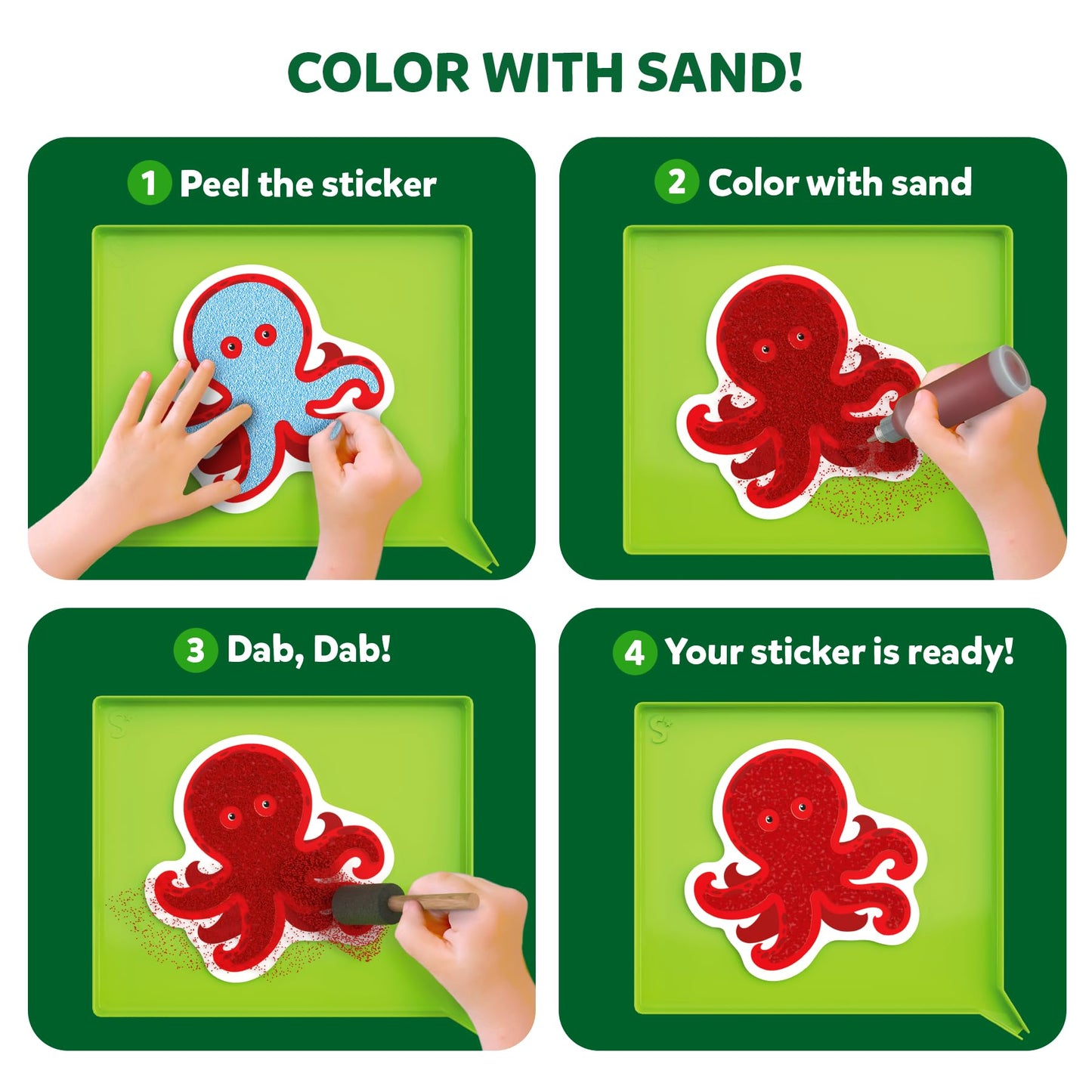 Skillmatics Sand Art Activity Kit — Mess-Controlled DIY Animal Craft for Kids