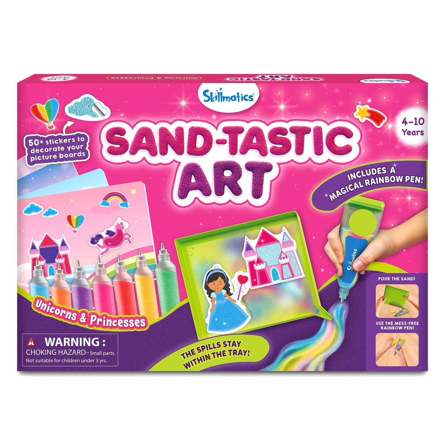 Skillmatics Sand Art Activity Kit – Mess-Controlled Unicorn & Princess
