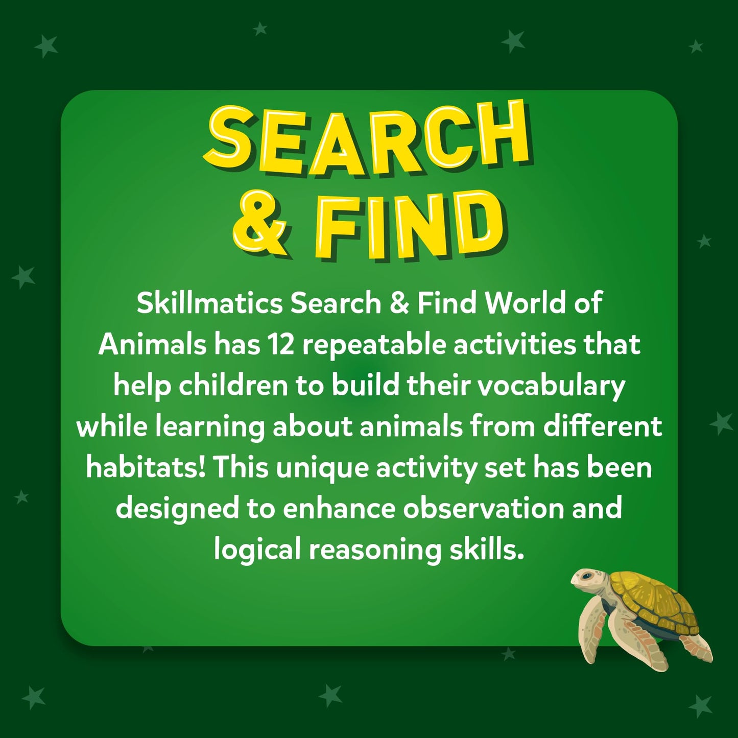 Skillmatics Search and Find Animals Educational Game – Reusable Preschool Learning for Ages 3-6