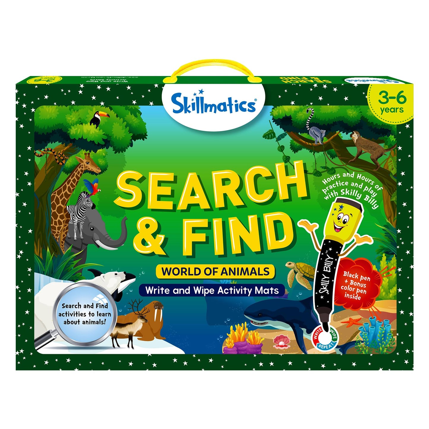 Skillmatics Search and Find Animals Educational Game – Reusable Preschool Learning for Ages 3-6