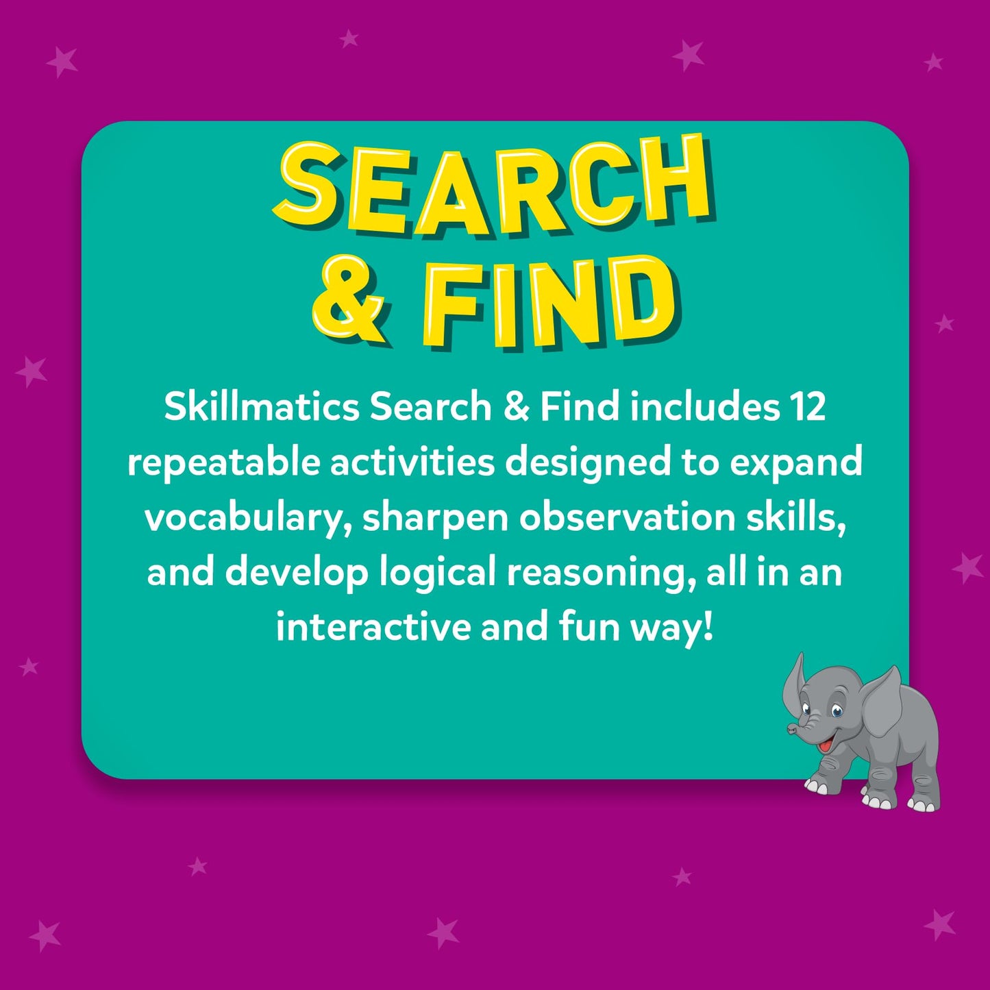 Skillmatics Search and Find Educational Game – Reusable Preschool Learning Activities for Ages 3-6