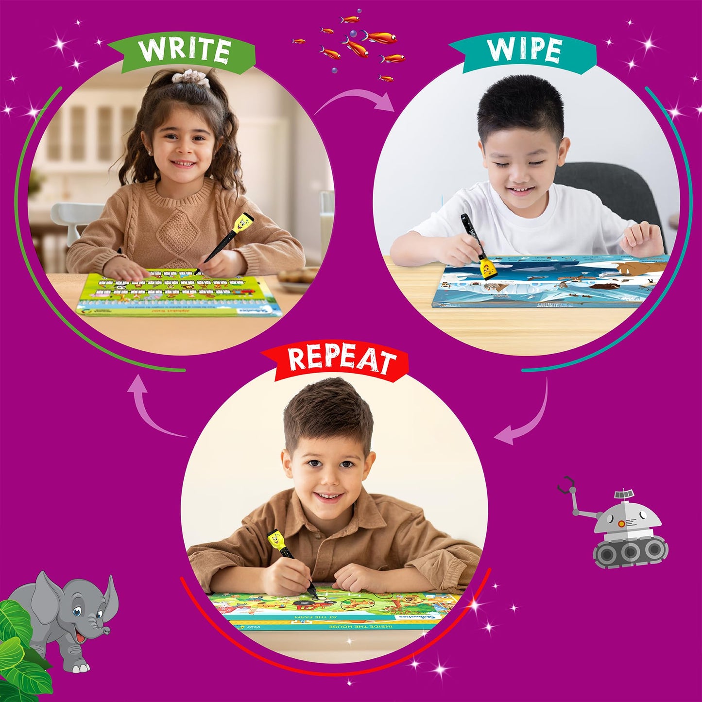 Skillmatics Search and Find Educational Game – Reusable Preschool Learning Activities for Ages 3-6