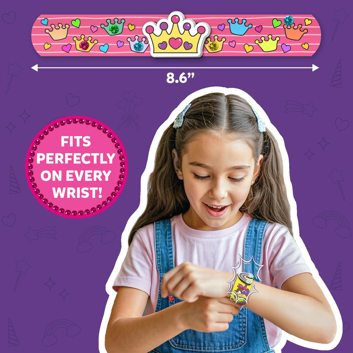 Skillmatics Craft Activity: Snap Bandz Unicorns & Princesses — Mess-Free DIY Art Kit (8 Bands)