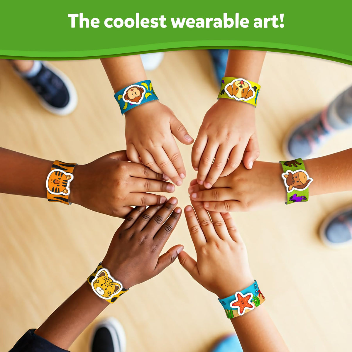 Skillmatics Snap Bandz Animals – Mess-Free DIY Jewelry Craft Kit (8 Bands, 8.6")