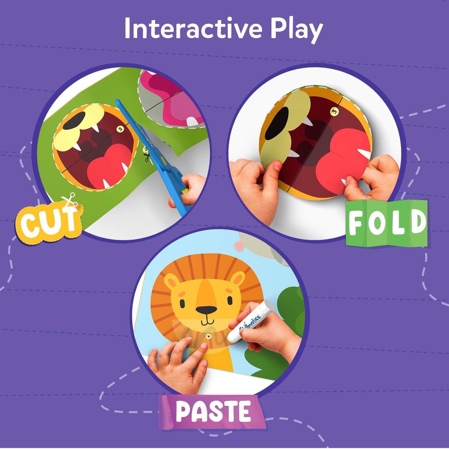 Skillmatics Scissor Skills Activity Book – Snip Snip: 25 Cutting Activities + 2 Child-Safe Scissors