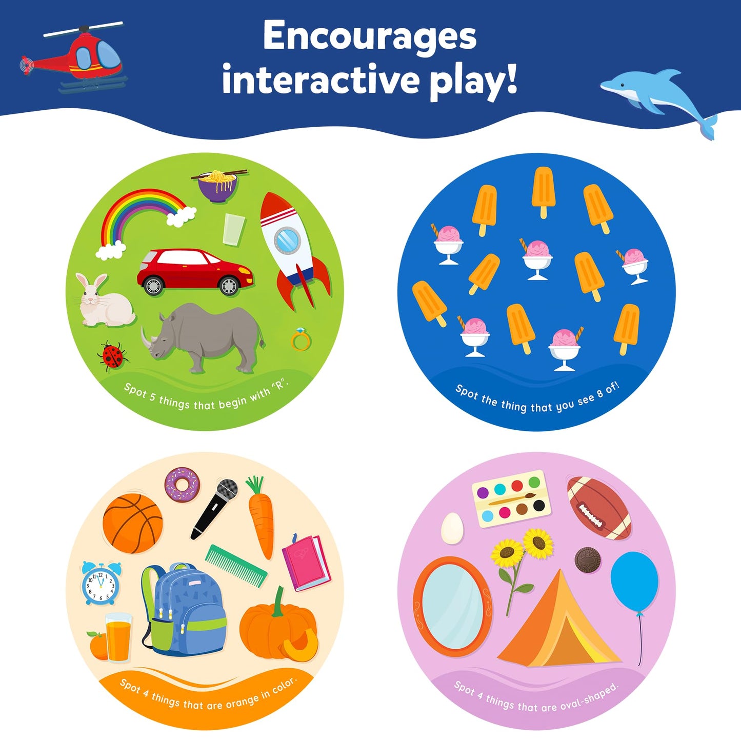 Skillmatics Spot & Learn Cards for Toddlers | Letters, Numbers, Shapes & Colors (Ages 2-5)